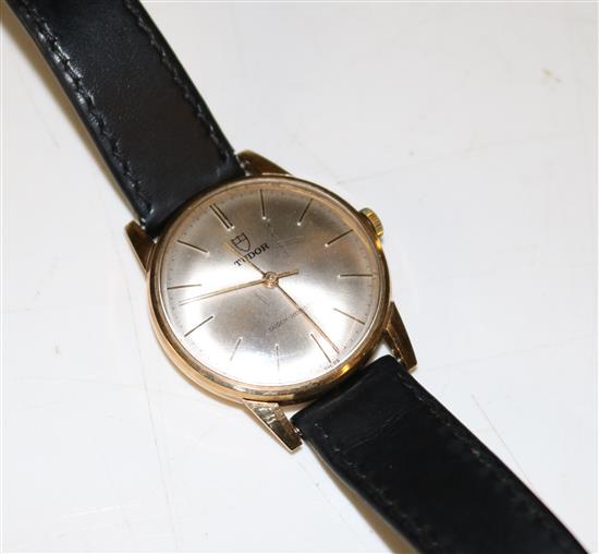 9ct gold gents Tudor wristwatch